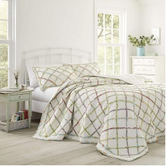 Laura Ashley Ruffled Garden Cotton Quilt, Twin