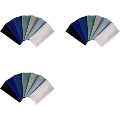 21 Pcs Navy Blue Square Twill Cotton Fabric Plain Cotton Fabric for Crafts Sewing 20x20cm