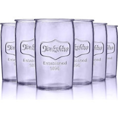 kitchentoolz Colored Tumblers, Yorkshire Tumblers, 16oz Glass Cups for Ice Cold Drinks, Beverages, Iced Tea, Mason Jars, Vintage Lavender, Pack of 6