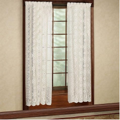 Sweet Home Collection Window Curtain Treatment, Hopewell White, 63
