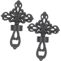 Black Wall Candle Holder 2 Pieces Cross Candle Holder Black Wall Light Metal Candle Holder Trendy Decor Hollow Wall Candle Holder Creative Candle Holder Tea Light Holder Coil