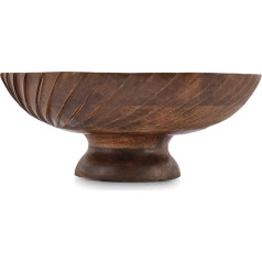 Mahasu Wooden Fruit Bowl, Fruit Bowl for Kitchen Counter Home Decoration or Decorative Fruit Bowl for Table (12 x 12 x 4.75 Inch)