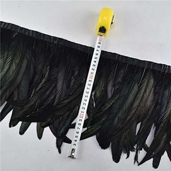 1 Metre Rooster Tail Trimming Feather Ribbon 25-30cm Feathers for DIY Dress Jewelry Wedding Decoration Feathers