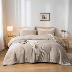 weigelia Full Size Comforter Set Boho Oatmeal Comforter Set 7 Pieces Comforter Set Queen Size Microfiber Soft Fluffy Comforter Set for Women Men