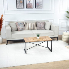 Surya Kalix Modern Living Room Rug - Abstract Design in Marble Look for Living Room 200 x 275 cm, Dining Room, Bedroom - Large Marble Rug, Soft Short Pile Rug in Cream