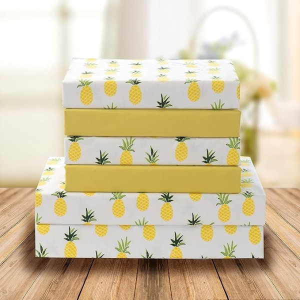 Elegant Comfort Ultra Soft Brushed Microfiber 6 Piece Bedding Set Beautiful Tropical Patterns and Vibrant Colors Luxury Bedding Set for All Seasons Pineapple Queen