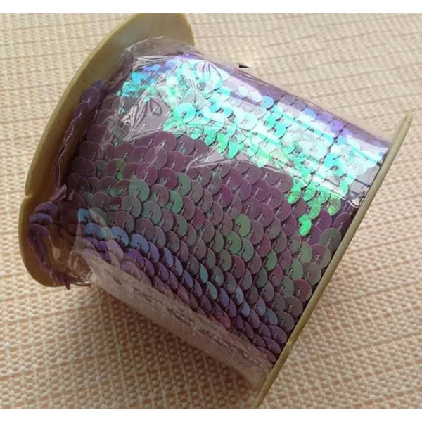 Runde, flache Pailletten mit losem Durchmesser, 6 mm, zum Aufnähen auf Besätze zum Basteln, Stoffaccessoires, Schmuck, dekorativ, 1–6 mm, 9,1 m