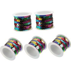 CORHAD 5rollen Pailletten-spulenschnur Paillettenschnüre Dekorative Paillettenschnur Für Diy Kopfbedeckung Kleid Handwerk Zubehör