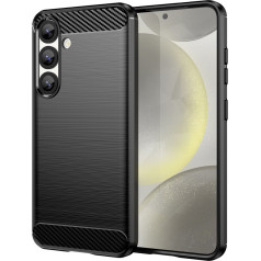 Elastīgs silikona apvalks priekš Xiaomi Redmi Note 14 Pro+ 5G Carbon Case - melns