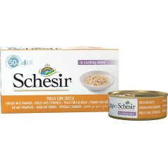 Agras Pet Foods Schesir m-pack vistas fileja ar ķirbi 6x50g