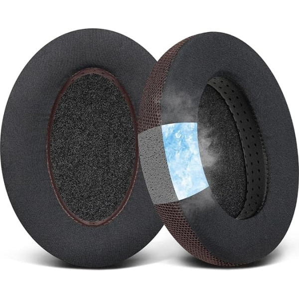 SOULWIT Cooling Gel Replacement Ear Pads for Sennheiser HD650, HD660 S, HD660S2, HD600, HD6XX, HD58X, HD580, HD565, HD545, HD535 Headphones with Noise Isolation Memory Foam Extra Thickness