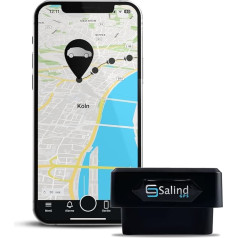 SALIND GPS Tracker Car, Vehicles and Trucks OBD2 Plug - Tracking Transmitter Car with Location - Theft Protection for Vehicles - Online Worldwide Real Time Tracking with App (for iOS and Android)