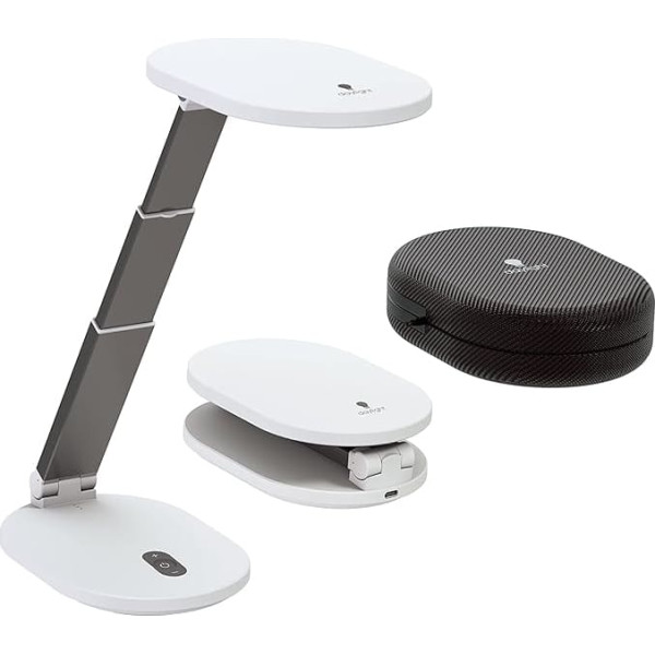 Foldi Go Rechargeable LED Desk Lamp - 6000K Daylight, 4 Brightnesses, Portable with Bag - Ideal for Home, Office & Travel