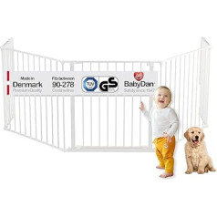 Baby Dan configuration grid / fireplace grille Flex XL 90 - 278 cm - Made in Denmark + TÜV / GS approved, Color: White