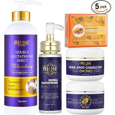 Brightening Skin Care Kit with Glutathione, Deep Moisturising, Nourishing, Smooth, Non-Greasy, Skin Glow Kit, for All Skin Types, 100ml