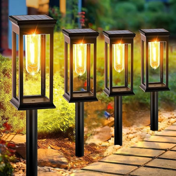 6 Pack Solar Lights Outdoor Garden Lights Solar Powered Waterproof