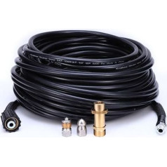 10m Rohrreinigungsschlauch mit 6 Adapter