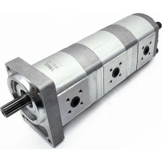 Hydraulic Gear Pump Hydraulic Gear Pumps 68651 Triple Pump Replaces Kubota KX101 68651-61110 Hydraulic Pump Displacement Shaft Φ17mm 15 Teeth