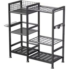 Generisch Reinigungswagen Mit Mopp-Aufhänger-Greifer-Rack-Haken, Großes Gartenwerkzeug-Turmregal For Die Organisation Und Lagerung In Der Garage