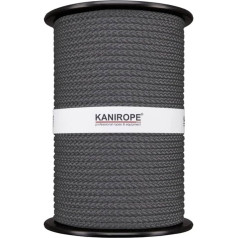 Kanirope® Special rope B1 diameter 10 mm 250 m mouse grey 8-fold braided flame retardant