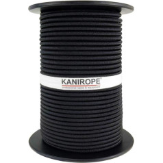 Kanirope® Rubber Rope Multispan PE 8 mm 100 m Black Expander Rope Tensioner Tension Rope Tarpaulin