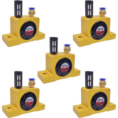 5-teiliges GT10-Set pneumatischer Gasrotor-Vibratoren – Industrielle G 1/8-Zoll-Vibratoren mit Schalldämpfer for Lebensmittel- und Pharmaanwendungen