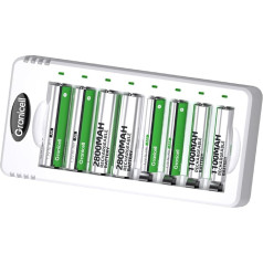 Charger Batteries AAA and AA, AA, 4 x AA 2800 mAh and 4 x AAA 1100 mAh Ni-MH Batteries and Battery Charger for Rechargeable Battery Charger Battery Charger