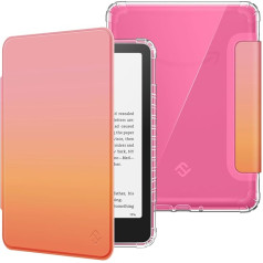 Fintie Case for 7 Inch Kindle Paperwhite (12th Generation) - 2024 and Kindle Colorsoft Signature Edition, Clear Soft TPU Protective Case with Auto Sleep/Wake, Sunset Ombre