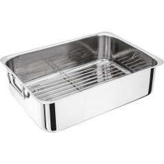 Judge H045 36 x 26 x 10 Centimeter Roasting Pan with Rack Stainless Steel