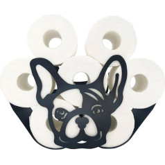 Prime Offer! GP Get Productive French Bulldog Toilet Paper Holder Double Design Steel Freestanding with Premium Coating French Bulldog!