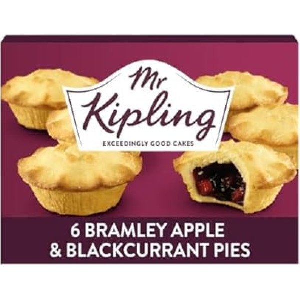 Mr Kipling Apple And Blackcurrant Pies 6 Pack 150G