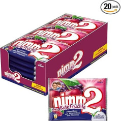 nimm2 Rote Früchte Sweets – 20 x 240 g – Filled Sweets with Fruit Juice and Vitamins