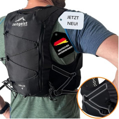 zeitgeist OUTDOOR® Running Vest for Men and Women, 4L, Optimal Fit, Breathable, Ultralight Running Backpack, 210-260 g, Hydration Backpack, Running Bicycle Backpack, Trail Running Backpack
