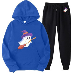 Eauptffy Women's Tracksuit, Hoodies and Sweatpants, Hoody Set, Halloween Print Running Suit, 2-Piece Cap, Tracksuit Set, Casual Loose Leisure Suit, Fashion, Festive Activewear, Joggers