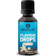 Bodylab24 Flavour Drops 30 ml Vanilla, Calorie Free, Sugar Free & Fat-free Aroma Drops, Flavdrops for Sweetening Food, Coffee Syrup, Flavour Drops without Artificial Colours