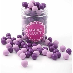 Sprinkles Happy Sprinkles Cake Decoration Chocolate Balls Lilac Purple Pastel 90 g – Sugar Sprinkles Christmas Cake Decoration Birthday Girl – Sprinkles Decoration Cookies Cake Cupcakes – Edible