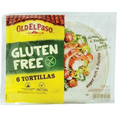 Old El Paso Tortillas - Gluten Free - Mexican Tapioca, Quinoa and Corn Wraps - 1 x 216g
