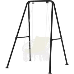 G Taleco Gear Hammock Frame, Hanging Chair Frame, Max Load 150 kg, Hammock Frame, for Indoor or Outdoor Use, with Frame (Black)