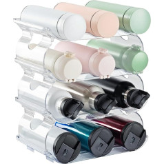 Jarkyfine Stackable Bottle Holder - Stackable Bottle Rack for Refrigerator, Cupboard, Pantry Bottle Organiser, Kitchen Water Bottle Holder for Kitchen Worktop, Pack of 4