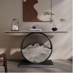 Freupgu Console Table, Narrow Console Table, Entrance Area Decorative Table, Simple Living Room Sofa Table, Easy Assembly, for Living Room, Hallyway, Entrance (Black D, 100 cm / 39.4 inches)