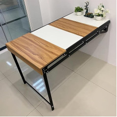 Cedlsf Wall Mounted Table, Wall Mounted Solid Wood Table, Dining Table with Folding Leaf, Multifunctional Folding Leaf for Home, Coffee Table(B)