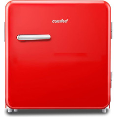 Comfee RCD50RE2RT(E) 47 Litre Retro Mini Fridge with Mono Door Adjustable Thermostat Silent Suitable for Home, Office and Hotel (Red)
