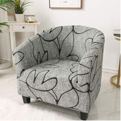 ‎Your's Bath Bathtub Chair Covers, Stretchy Soft Breathable Club Chair Covers Armchair Covers Removable Washable Slipcovers for Sofa Couch Dining Room Living Room Office (C)
