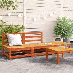 ‎Homgoday Homgoday Armless Sofa Garden Footrest Brown Wax Pine Sofas Outdoor Garden Bed Sofa Couch Garden Sofa Living Room Patio Outdoor Furniture T1
