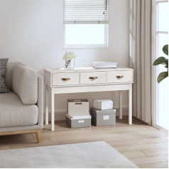 Xichuzi Console Table, Coffee Table, Side Table, Sideboard, Living Room Table, Coffee Console, Hallway Table, White, 114 x 40 x 75 cm, Solid Pine Wood