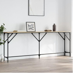 ‎Xichuzi Xichuzi Konsolentisch Sonoma-Eiche 200x29x75 cm Holzwerkstoff, Console Table, Kommode, Beistelltisch, Wohnzimmertisch, Beistellregal, Medienkonsole, Seitentisch - 837778