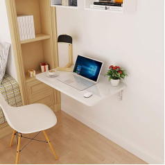Jfunanqh Woody Wandtisch, herunterklappbarer Wand-Schwimmtisch, platzsparender Hängetisch für Arbeitszimmer, Schlafzimmer, zusammenklappbarer Badezimmer- oder Balkontisch