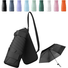 Sykerout Umbrella, Mini Umbrella, Pocket Umbrella, Compact Umbrella, Mini Foldable Travel Umbrella, UV Umbrella with Card Holder with Rope
