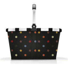 Reisenthel Carry Bag Shopping Basket 48 x 29 x 28 cm 22 L (Dots) - Black Dots, size: 48 cm