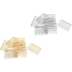 Harilla 20 10 Teeth Made of Blank DIY Alloy Hair Comb Clip Craft Accessories Set